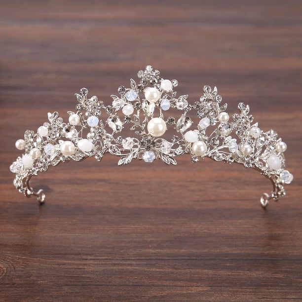 Luxury diadem Wedding headpiece Pearl headband White Bridal tiara Wedding royal tiara for bride Bridal crown Wedding crown pearl crystal